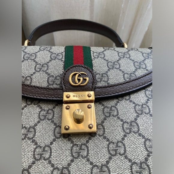 Gucci OPHIDIA GG Medium TOP HANDLE BAG - Picture 6 of 7